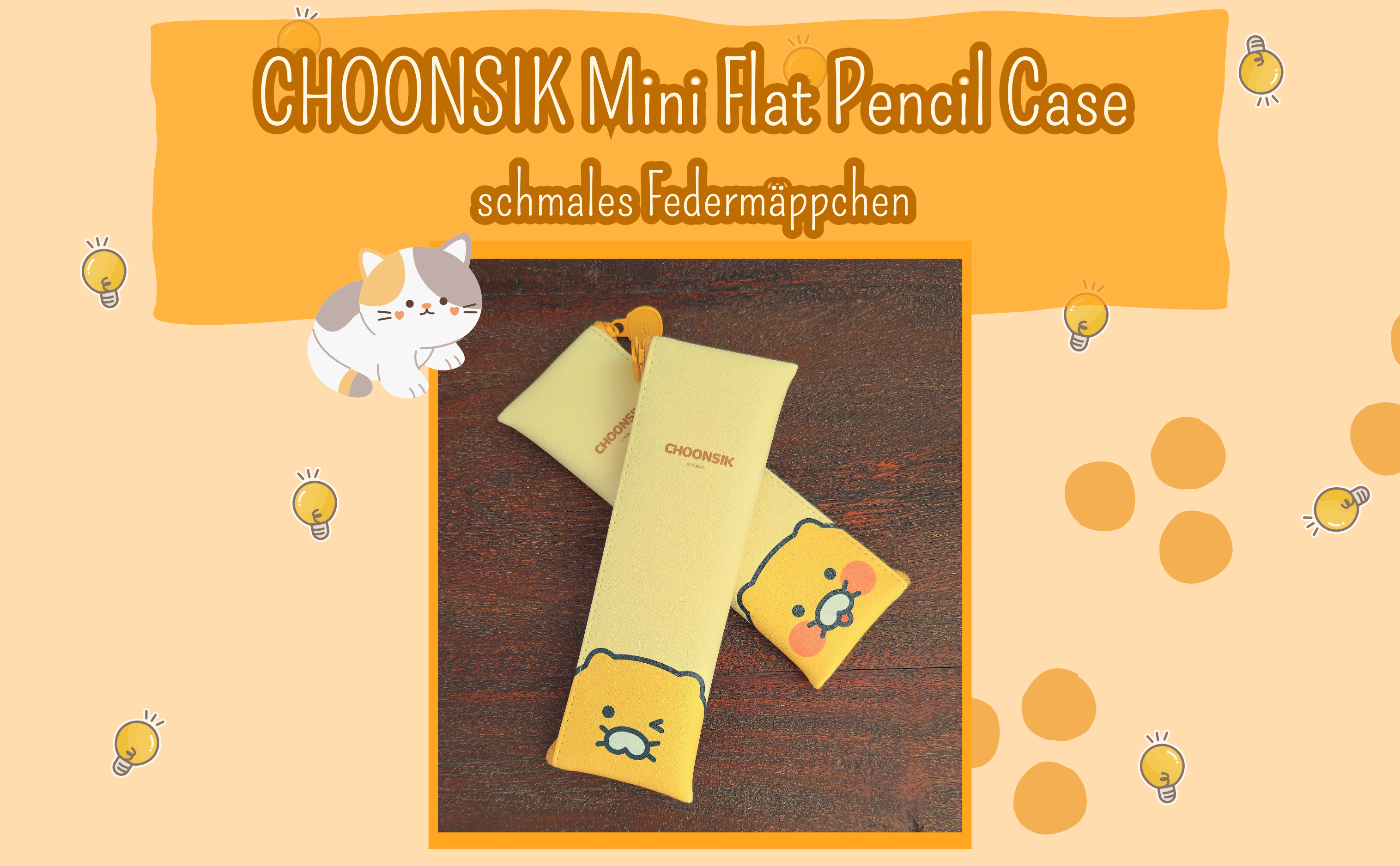 CHOONSIK Mini Flat Pencil Case