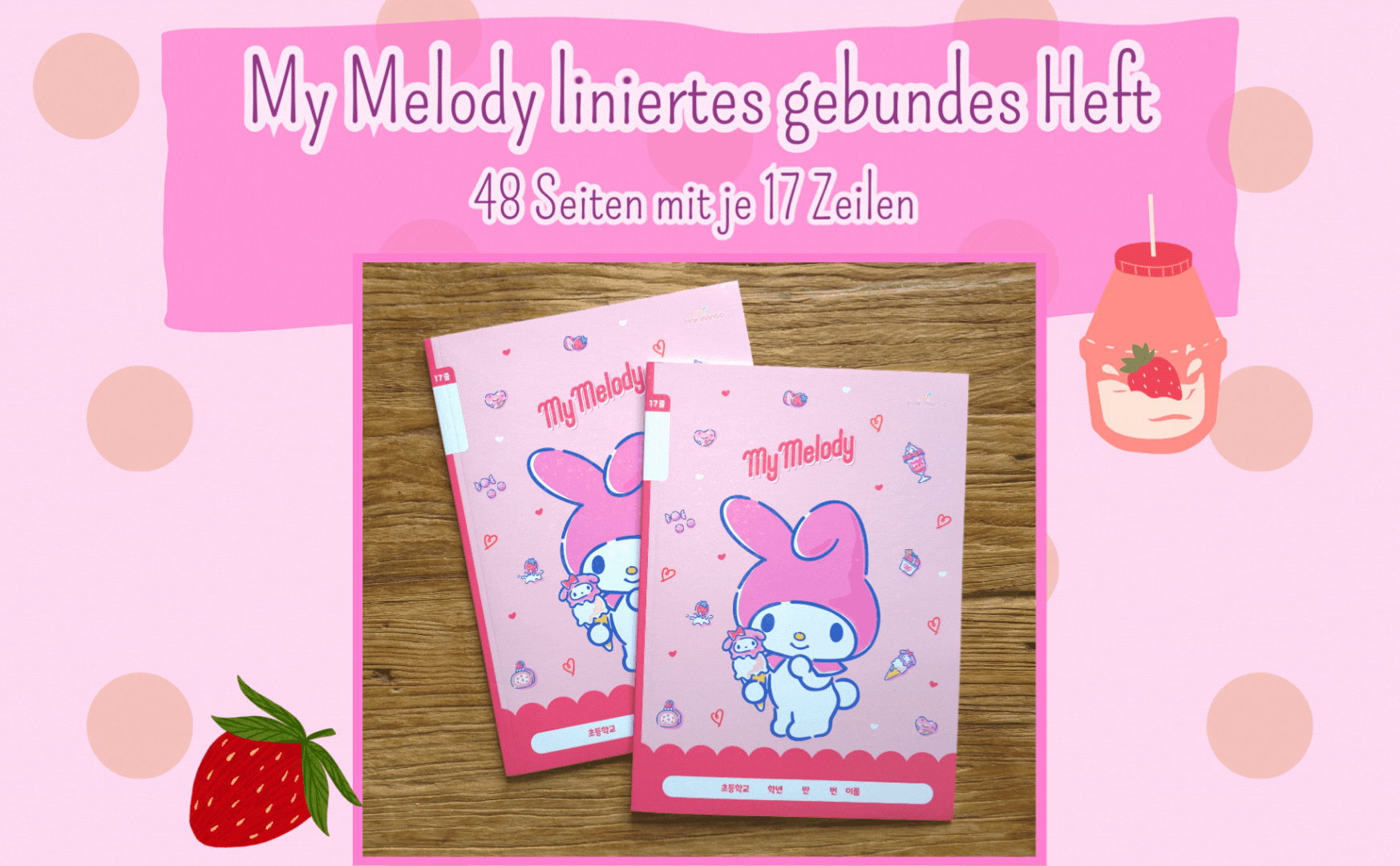 My Melody gebundenes Heft liniert