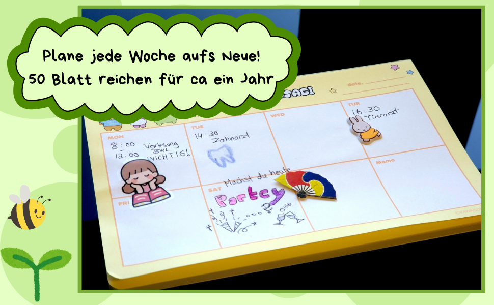 Opanchu Usagi Weekly Memopad Wochenplaner