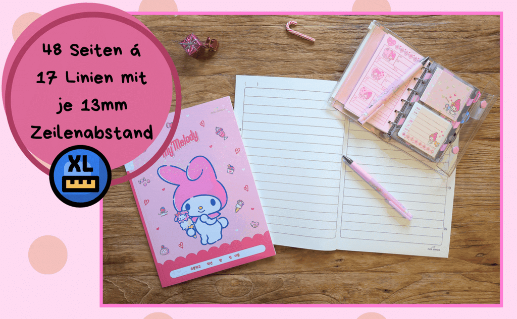 My Melody gebundenes Heft liniert