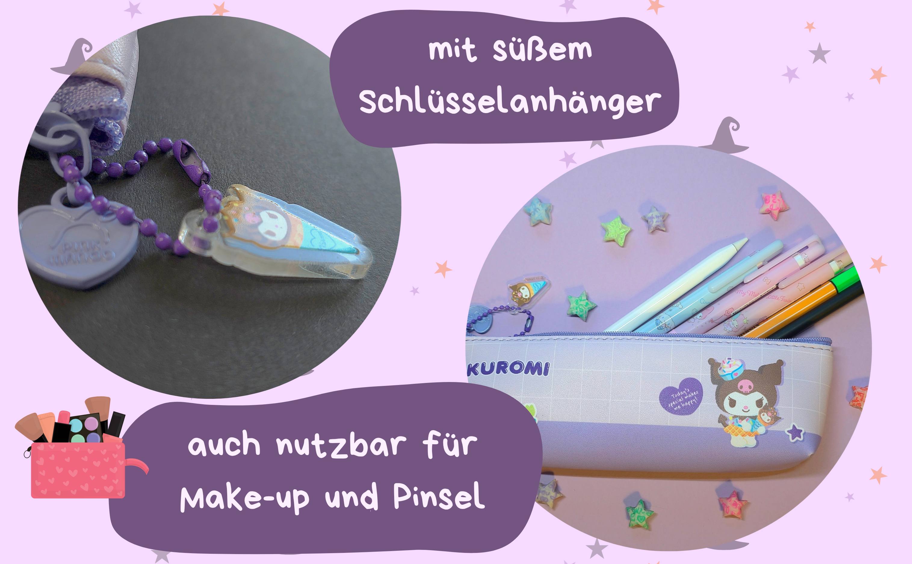 Kuromi flaches Federmäppchen