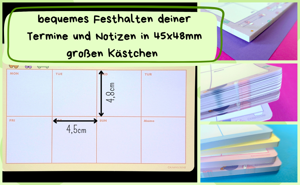 Opanchu Usagi Weekly Memopad Wochenplaner