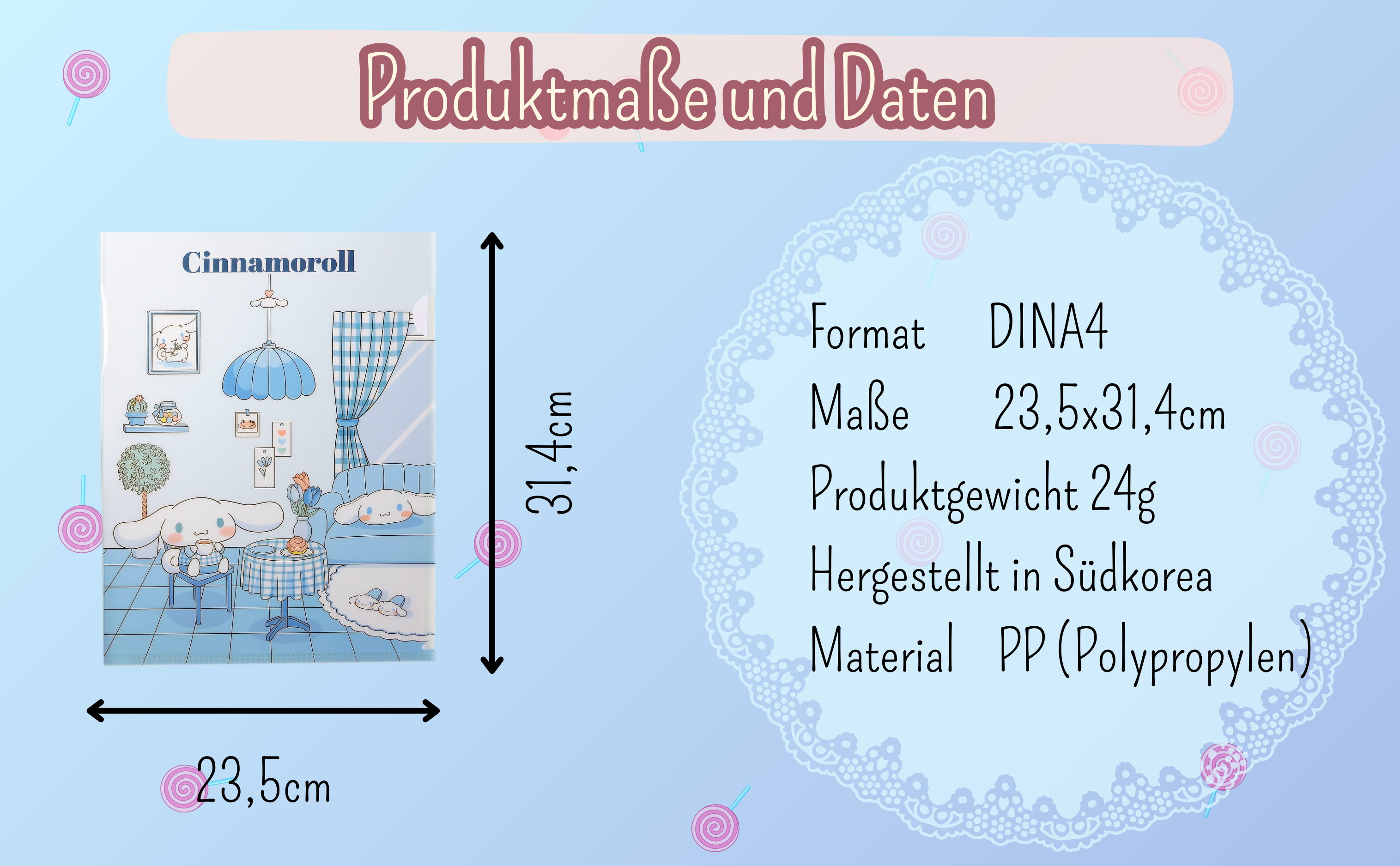 Cinnamoroll  L-Holder Mappe Ordner