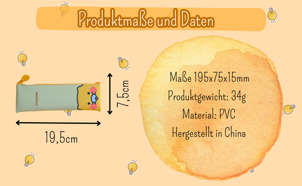 CHOONSIK Mini Flat Pencil Case